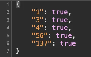 /chains/list endpoint response exposing indexed chain IDs